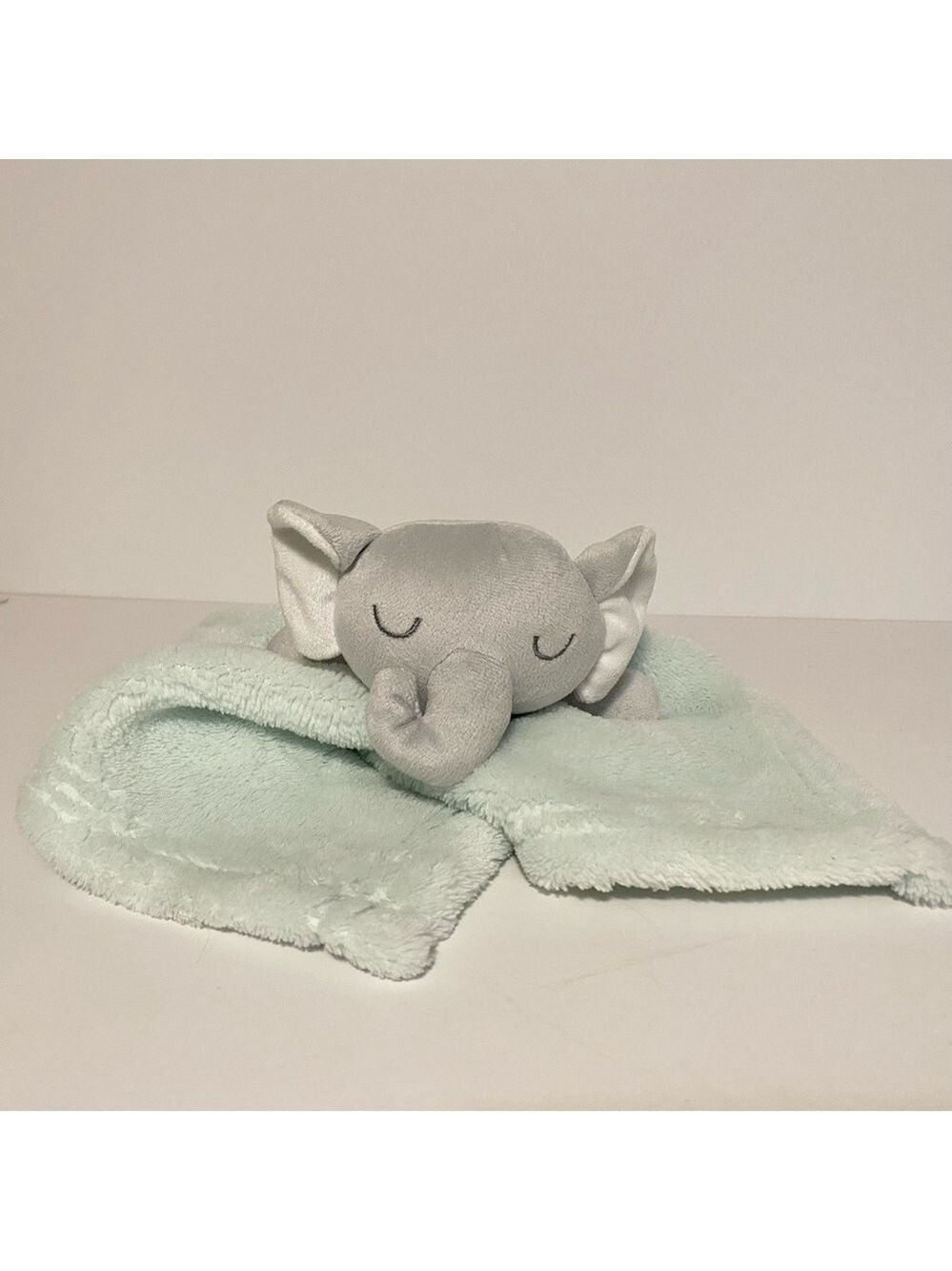 Baby Gear Elephant Lovey Gray Mint Green Fleece Security Blanket Nunu